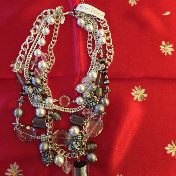 Pearl Beaded Statement Necklace