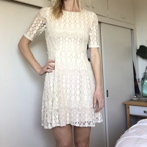 Lace mid-length dress