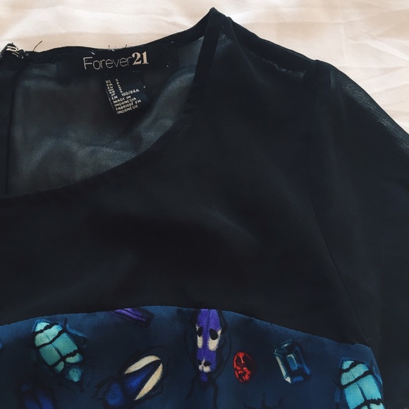 F21 BUGS + JEWELS DRESS 🐞 - Picture 3 of 3