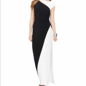 Ralph Lauren black and white formal dress