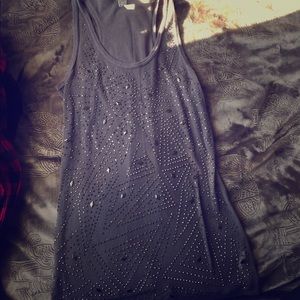 Grey studded tank