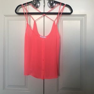 Strappy Neon pink tank from Urban Outfitters