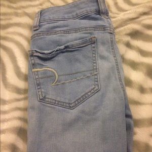 American Eagle light wash skinny jeggings