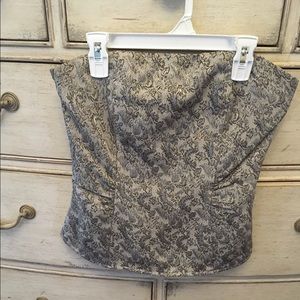 The Limited Silver and Gold Bustier