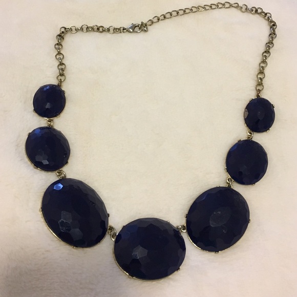 Navy blue bubble necklace