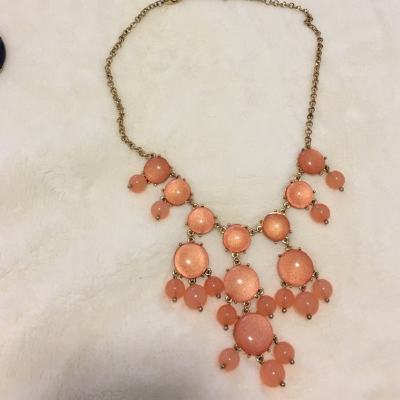 Pink chandelier bubble necklace
