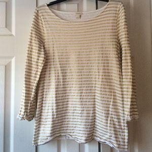 Beautiful gold and white J Crew top