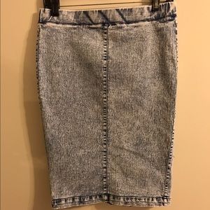 Acid wash Jean skirt