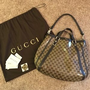 Gucci GG crystal hand bag