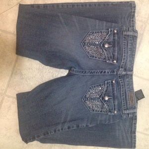 Harley Davidson embellished angel wing jeans