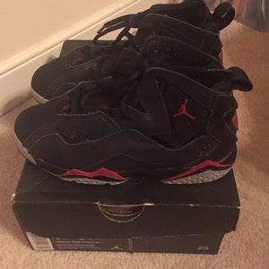 Boys black and red Jordan sneakers