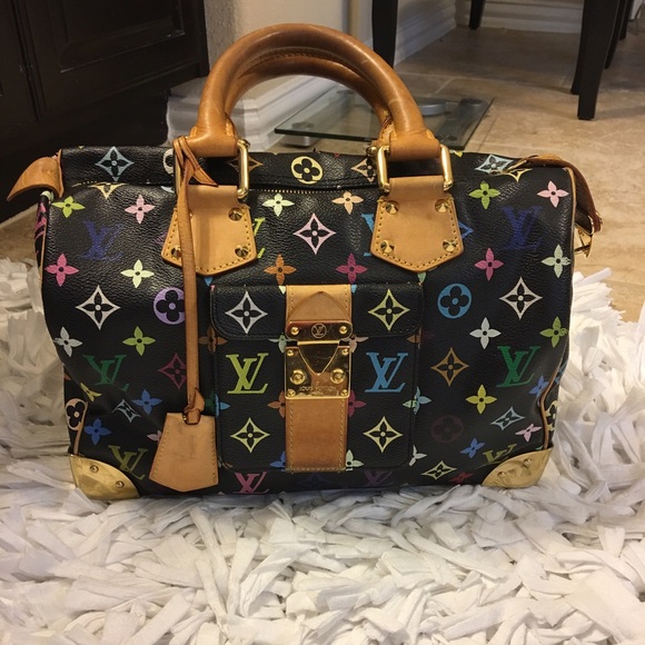 Louis Vuitton Monogram Multicolor Speedy 30 White