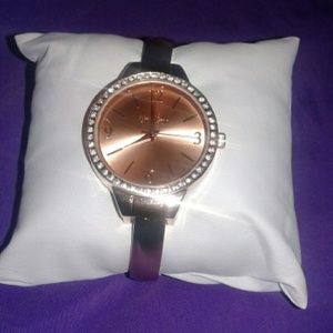 Rose Gold clip-on watch