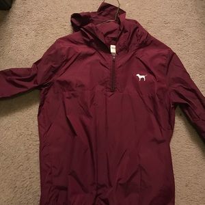 Burgundy colored rain jacket from VS Pink size: S