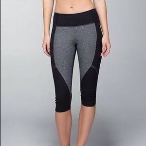 Lululemon Hop To It Crop Pant Grey/Blk