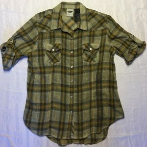 Harley-Davidson Women's  3/4 Roll-up Sleeve Top