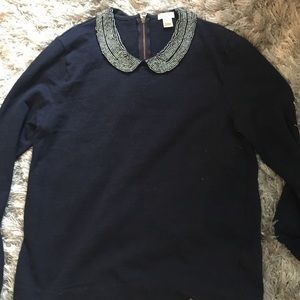 J-crew Jeweled Peter Pan collar shirt!