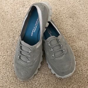 Size 7.5 Skechers Gray Slip Ons