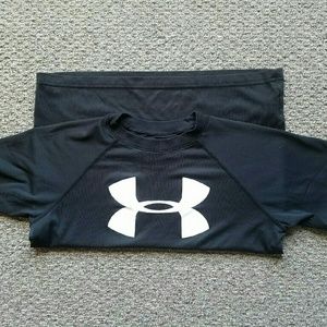 Youth Medium Black Underarmour tshirt