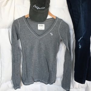 Abercrombie grey long sleeve top