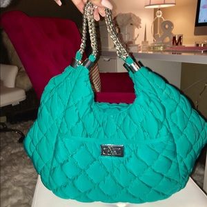 BCBG Green Quitted Shoulder Bag 💼