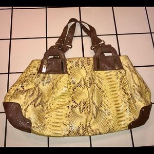 Jessica Simpson Yellow Snake Skin