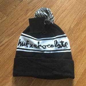 NWT HUF x Chocolate Pom Beanie NWT HUF x Chocolate Pom Beanie
