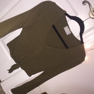 Olive Green, Long Sleeve Shirt ♡