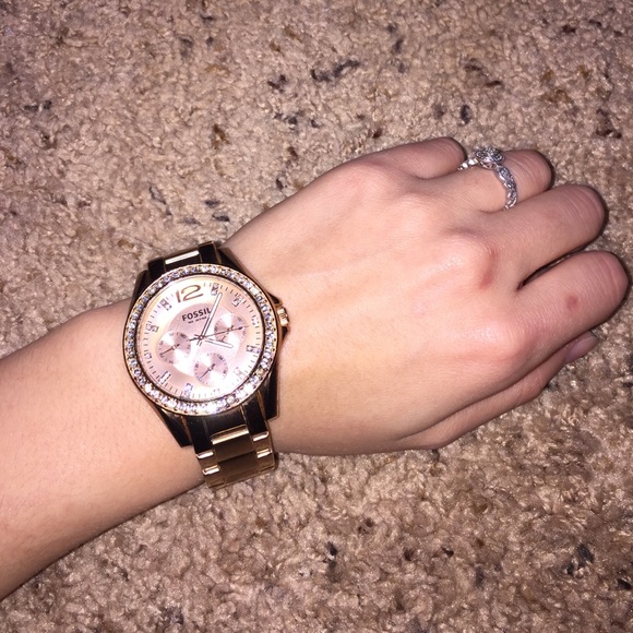 Rosegold fossil watch