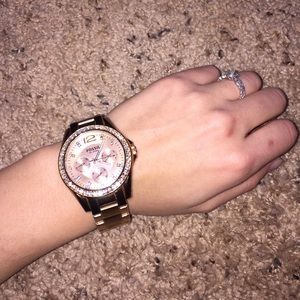 Rosegold fossil watch
