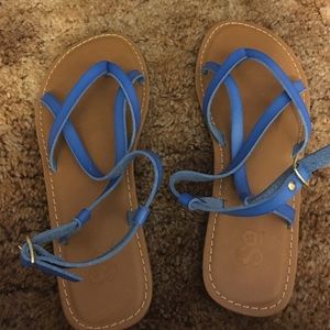 Blue sandals