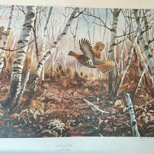 Signed James H. Killen Ruffed Grouse Lithograph