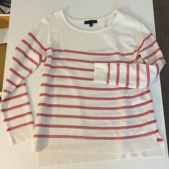 Ann Taylor Sequin Striped Sweater