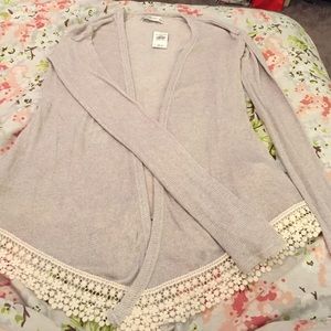 Taupe Abercrombie cardigan
