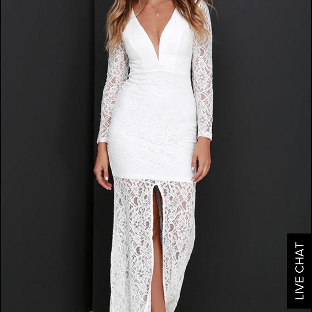 Lulu's White Lace Dress