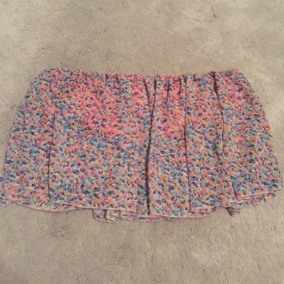 PacSun strapless multicolor crop top