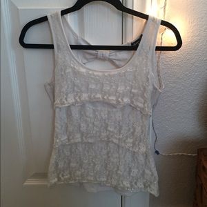 White Lace Tank Top