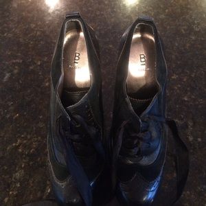 Bakers black lace-up booties