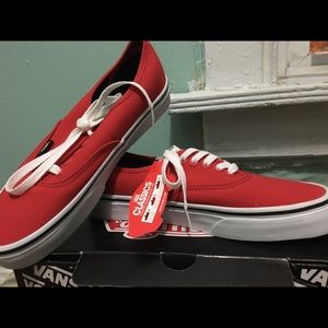 Red vans unused