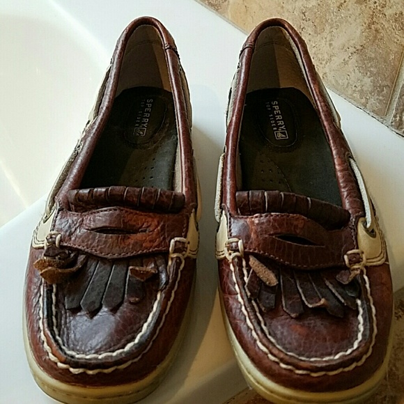 Sperry Topsider Calf Hair Animal Print Fringe Shoe - Picture 3 of 4
