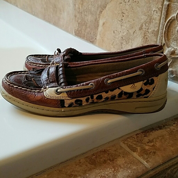 Sperry Topsider Calf Hair Animal Print Fringe Shoe - Picture 4 of 4