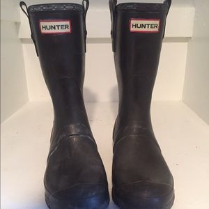 Size 8 short chocolate brown hunter rain boots