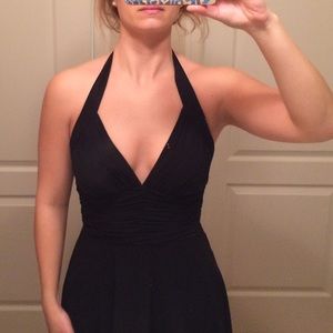 Black White House Black Market halter dress