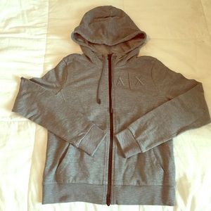 Armani Exchange logo hoodie