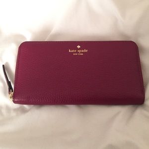 kate spade wallet - merlot