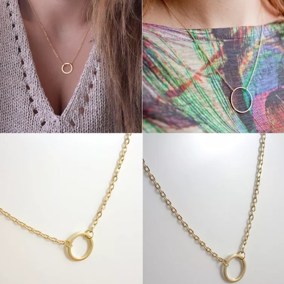 Gorgeous eternity circle pendant necklace - Picture 2 of 2