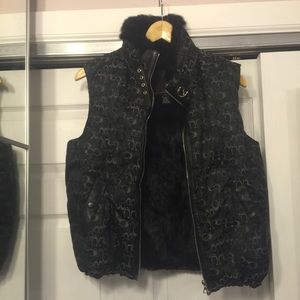 Coach fur lined vest