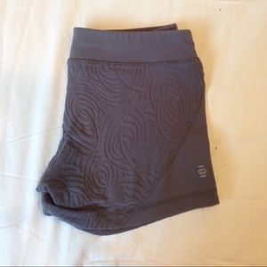 Grey Textured Tonic Hot Yoga Shorts