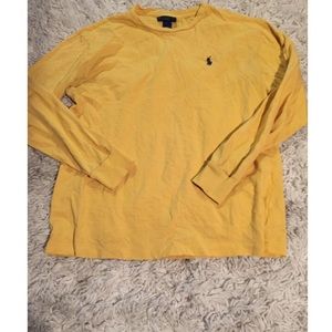 MUSTARD YELLOW POLO RALPH LAUREN LONG SLEEVE SHIRT