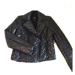 Armani Exchange puffy Moto blazer